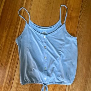 baby blue american eagle cinch tank top